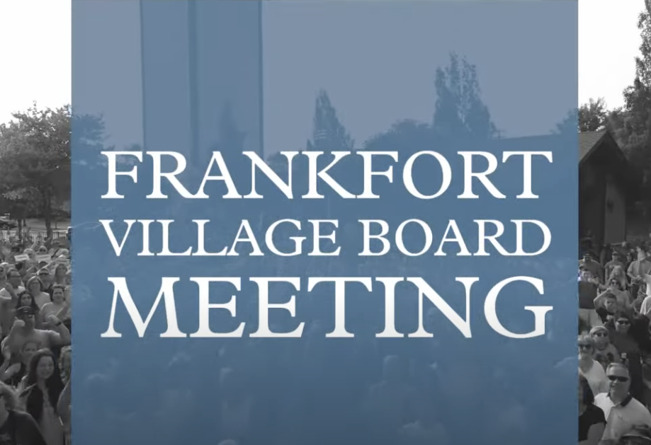 Frankfort Village Board Meeting Graphic