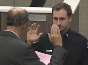 Frankfort Swears In New Officer, Congratulates Retiring 26-Year Veteran