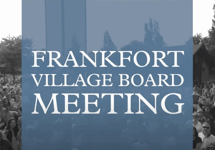 Frankfort Village Board Meeting Graphic